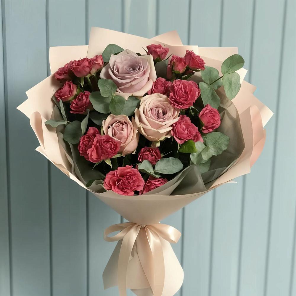 Букет цветов из: Гвоздики и Розы в Зайково