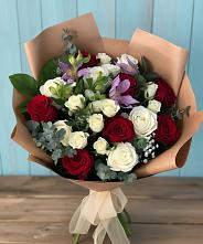Букет цветов из:  Розы и Альстромерии в Зайково