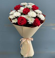 Букет цветов из:  Розы и Хризантемы #REPLACE_PRED# Зайково