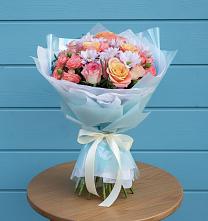 Букет цветов из:  Хризантемы и Розы в Зайково