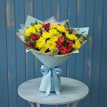 Букет цветов из:  Альстромерии и Хризантемы в Зайково